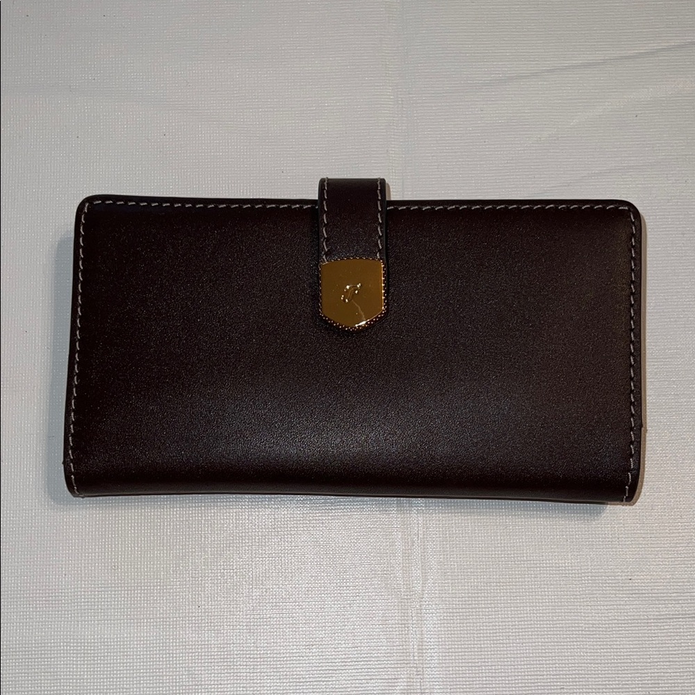 Fossil Elegant Brown Wallet with Gold Accent